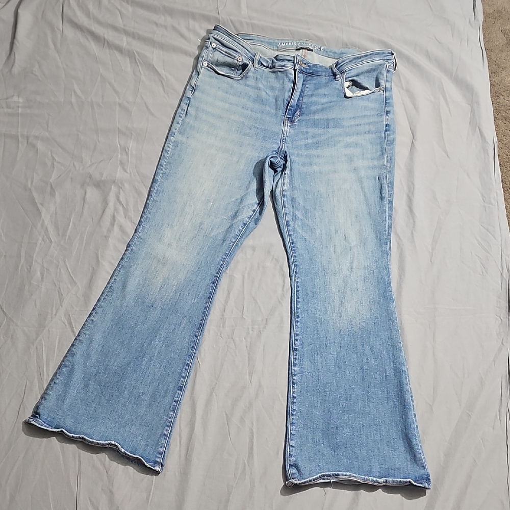 AEO Low Rise Flare Stretch Jeans Sz 16 Reg
